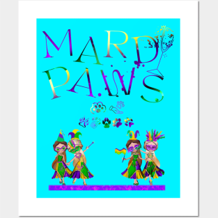 mardi gras funny dancing queen- cat T-shirt Posters and Art